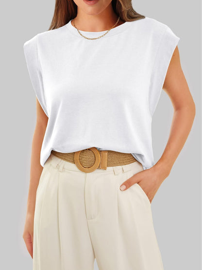 Solid Color Round Neck Tank - Rochelle's House LLC