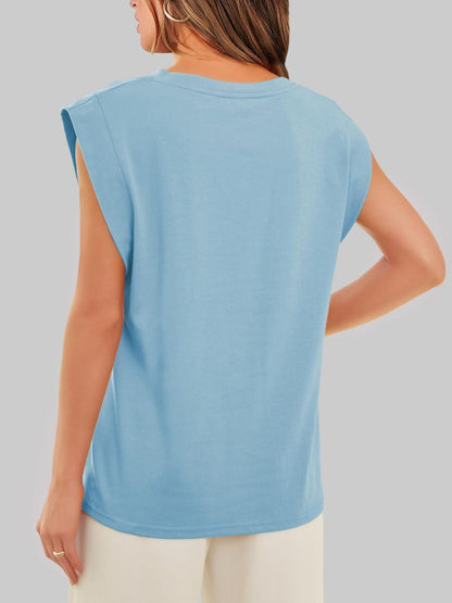 Solid Color Round Neck Tank - Rochelle's House LLC