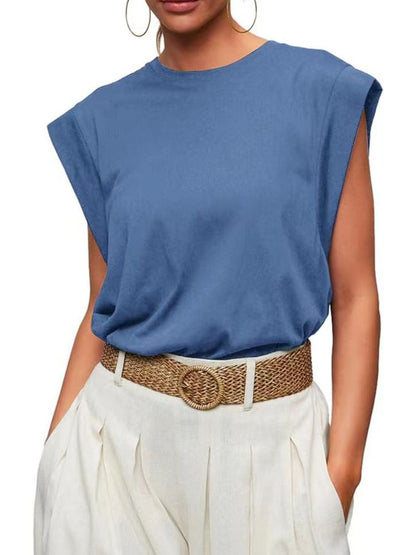 Solid Color Round Neck Tank - Rochelle's House LLC