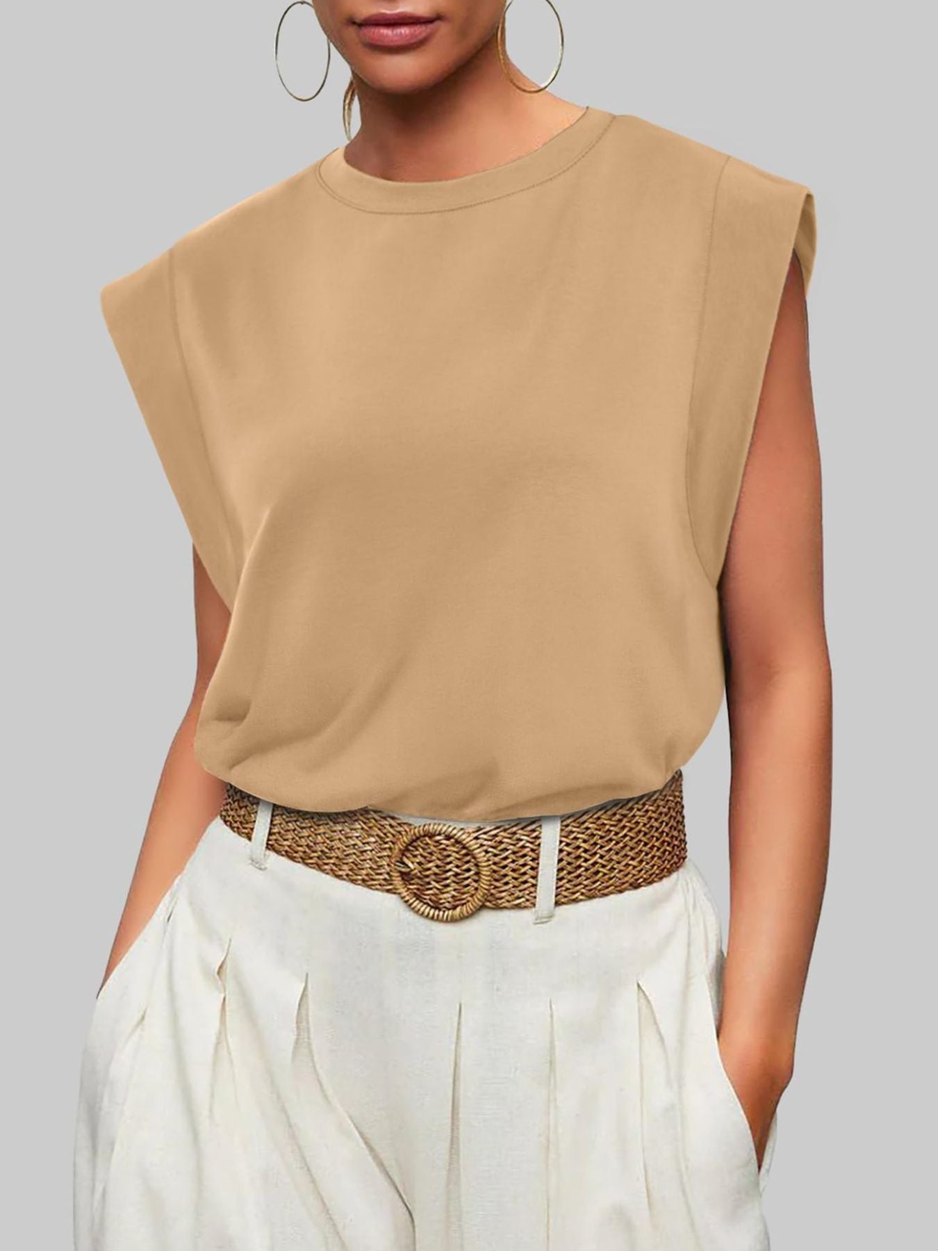 Solid Color Round Neck Tank - Rochelle's House LLC