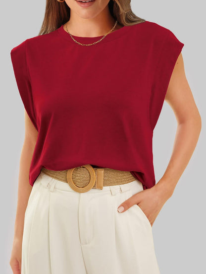 Solid Color Round Neck Tank - Rochelle's House LLC
