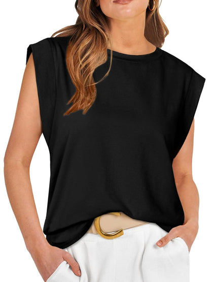 Solid Color Round Neck Tank - Rochelle's House LLC