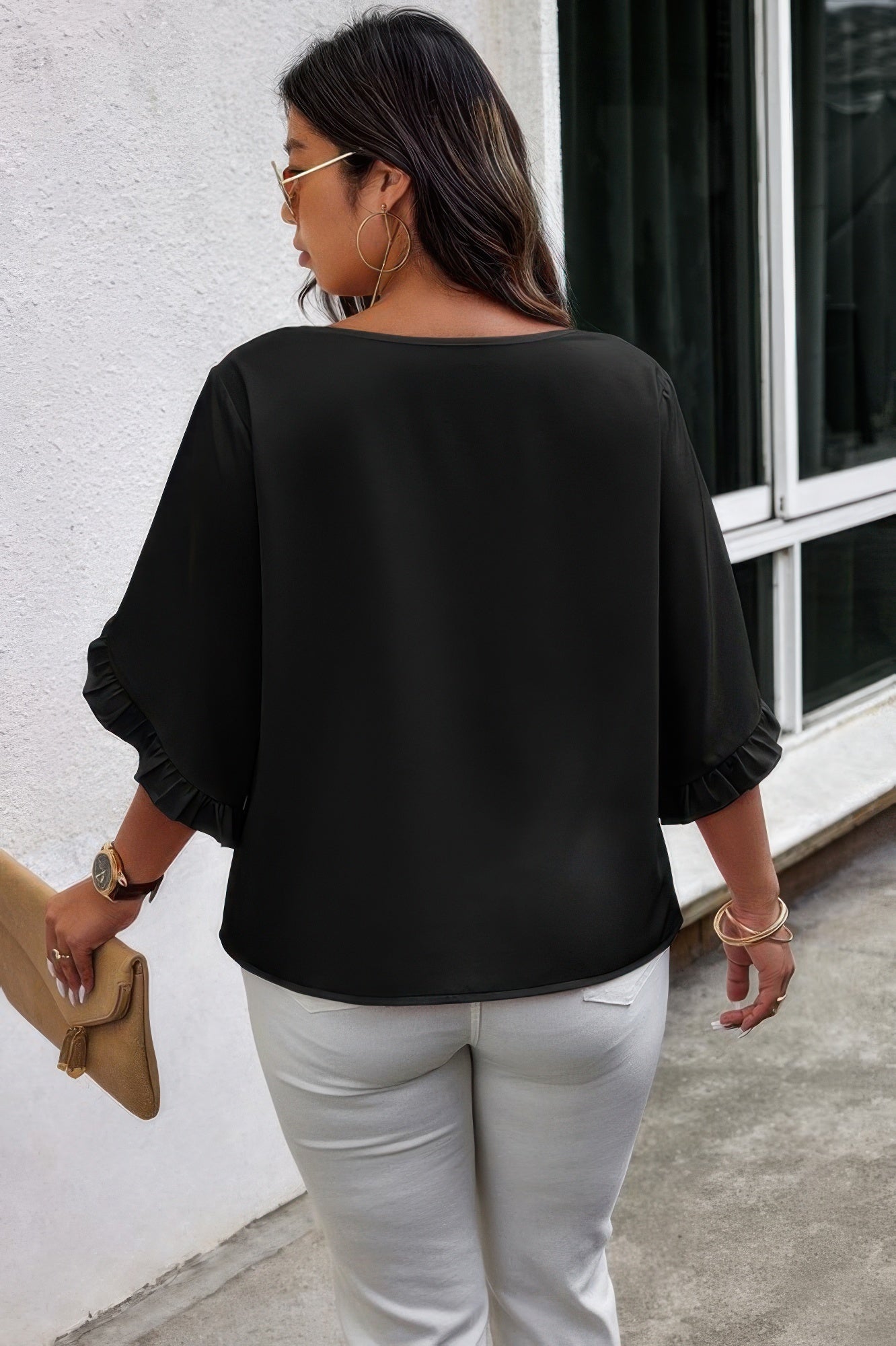 Lifestyle image of product styled for a chic daytime look