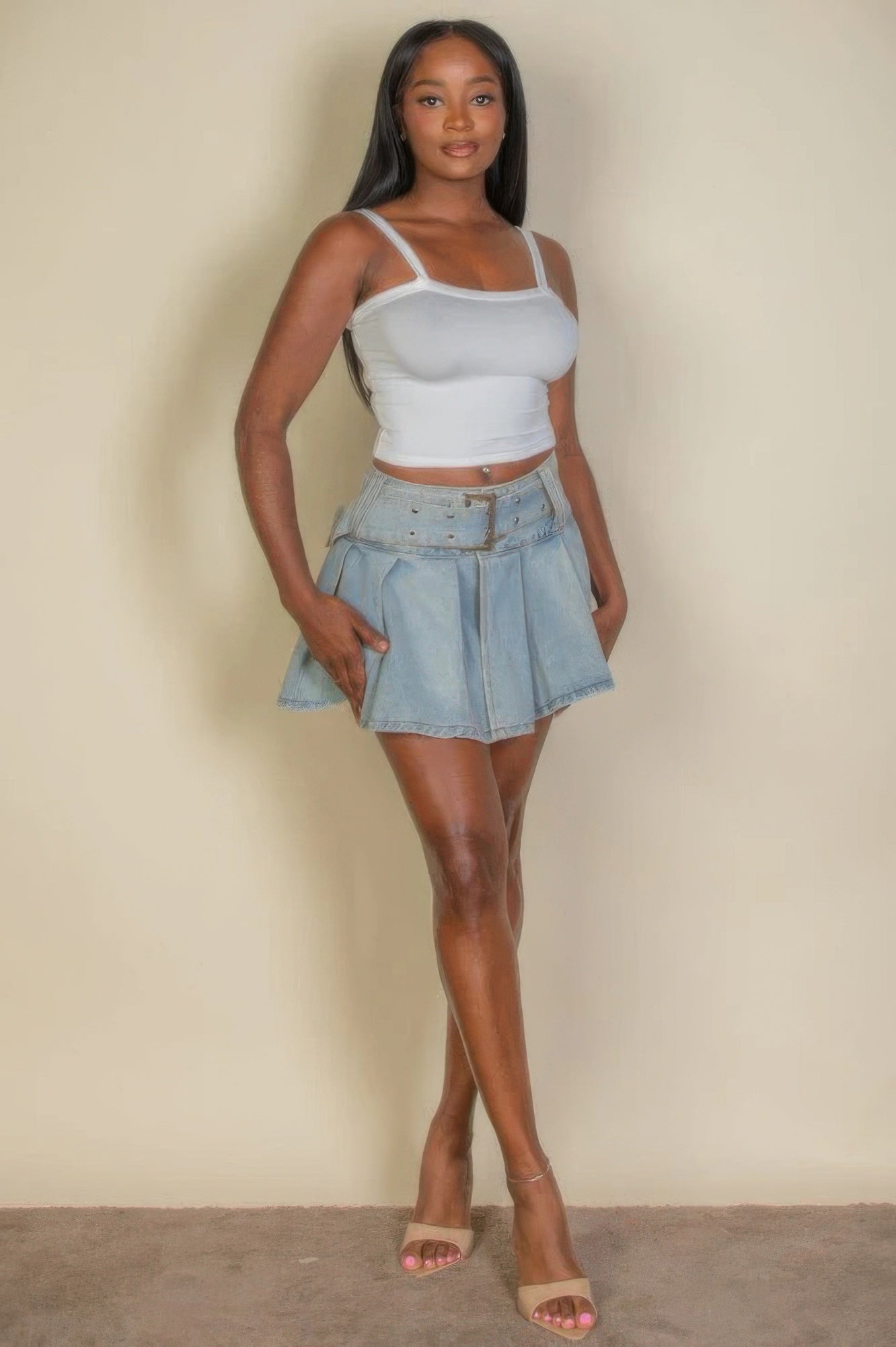 Back view of product with easy, flowy drape