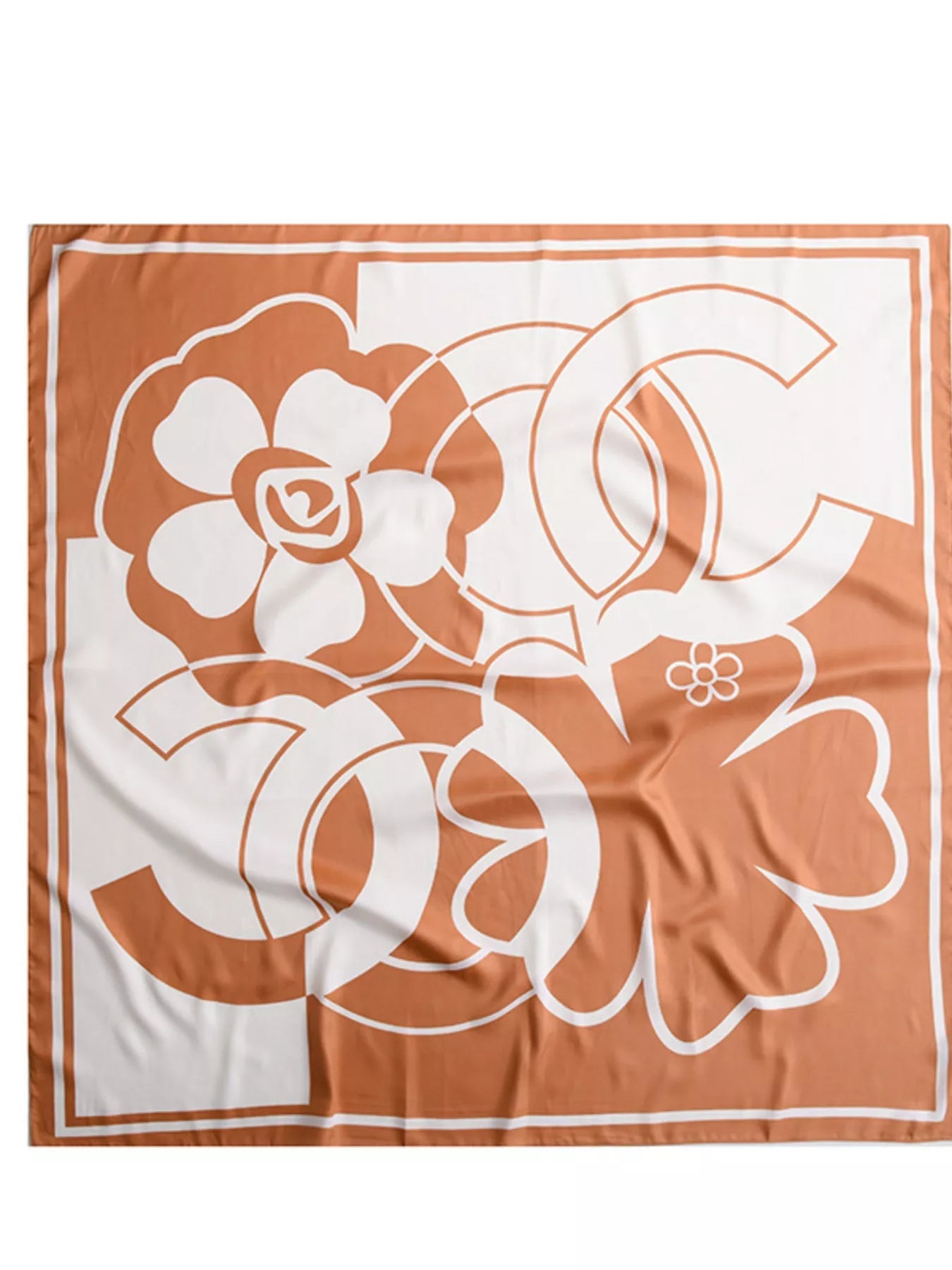 Square Flower Silk Scarf - Rochelle's House LLC