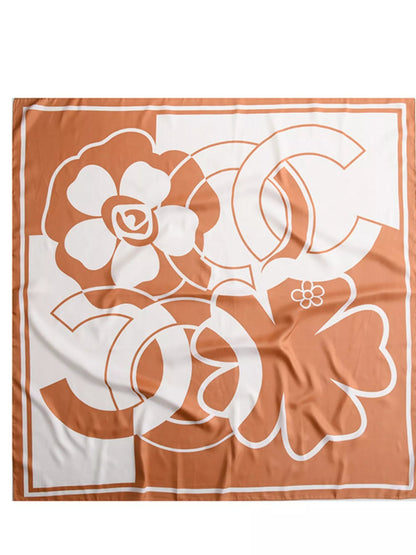 Square Flower Silk Scarf - Rochelle's House LLC