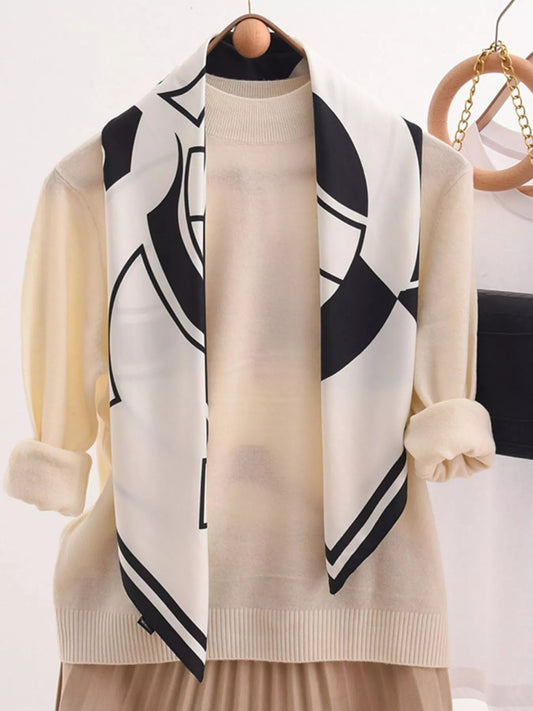 Square Flower Silk Scarf - Rochelle's House LLC