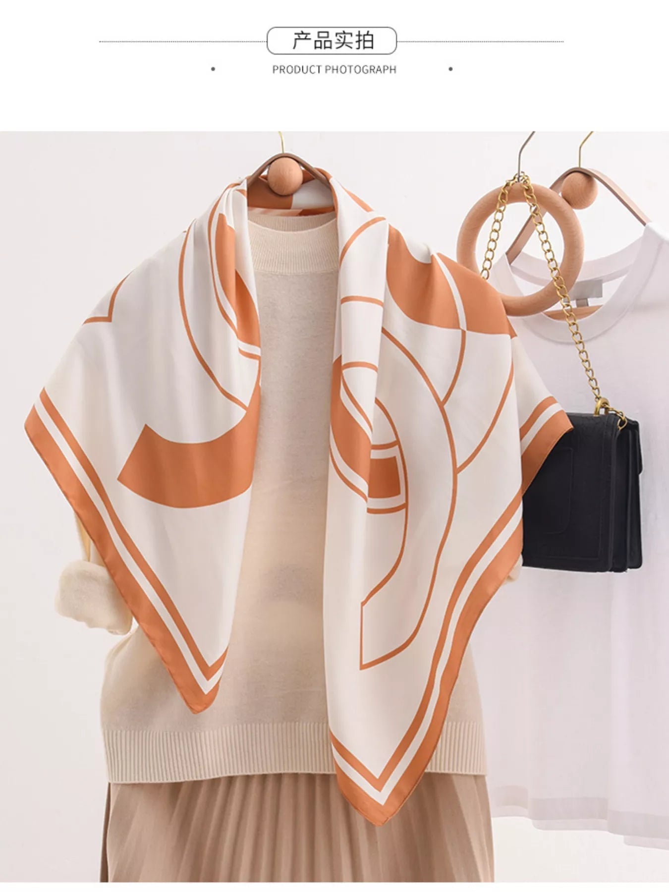 Square Flower Silk Scarf - Rochelle's House LLC