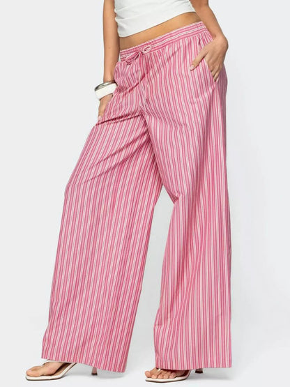 Striped Wide Leg Pants - Rochelle's House LLC