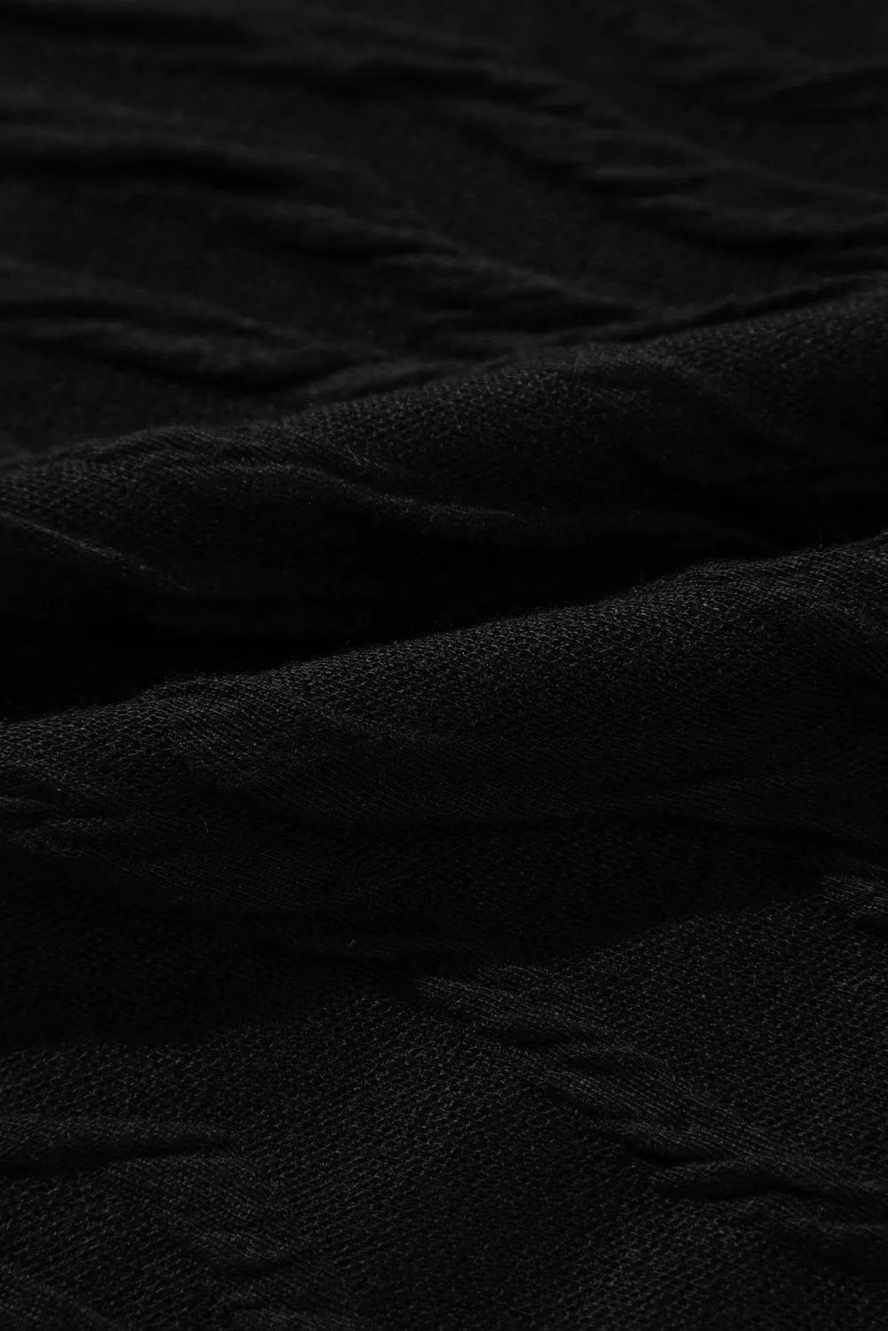 Textured Round Neck Long Sleeve Blouse - Rochelle's House LLC