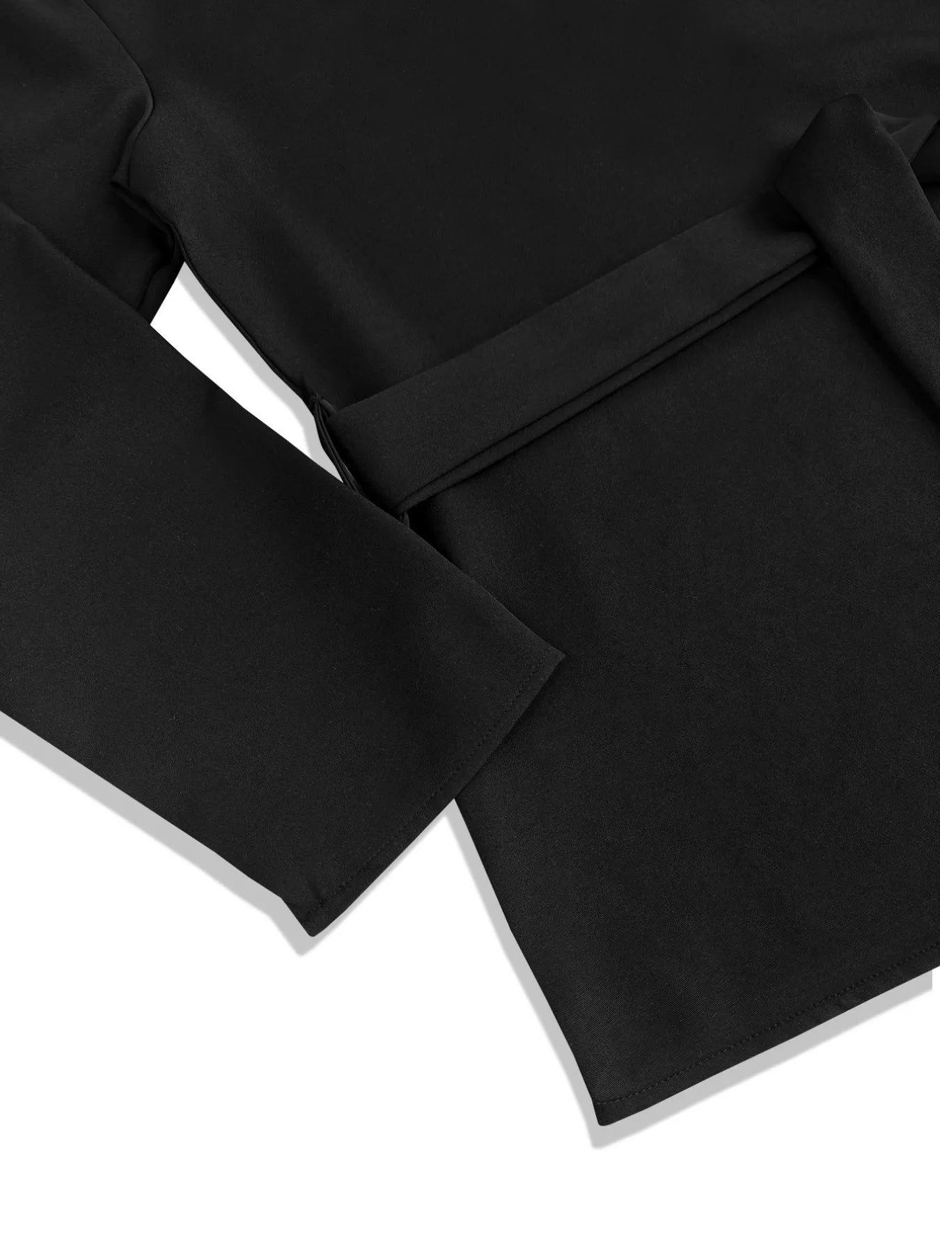 Tie - Waist Long Sleeve Top and Pants Set - Rochelle's House LLC