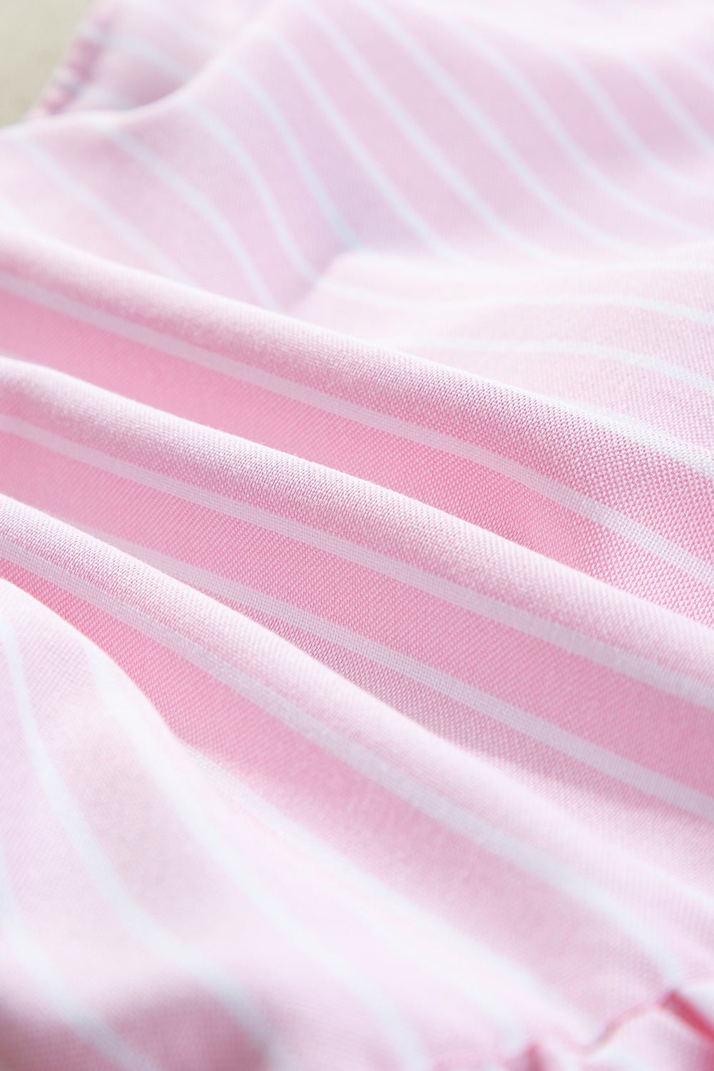 Tied Bow Striped Round Neck Blouse - Rochelle's House LLC