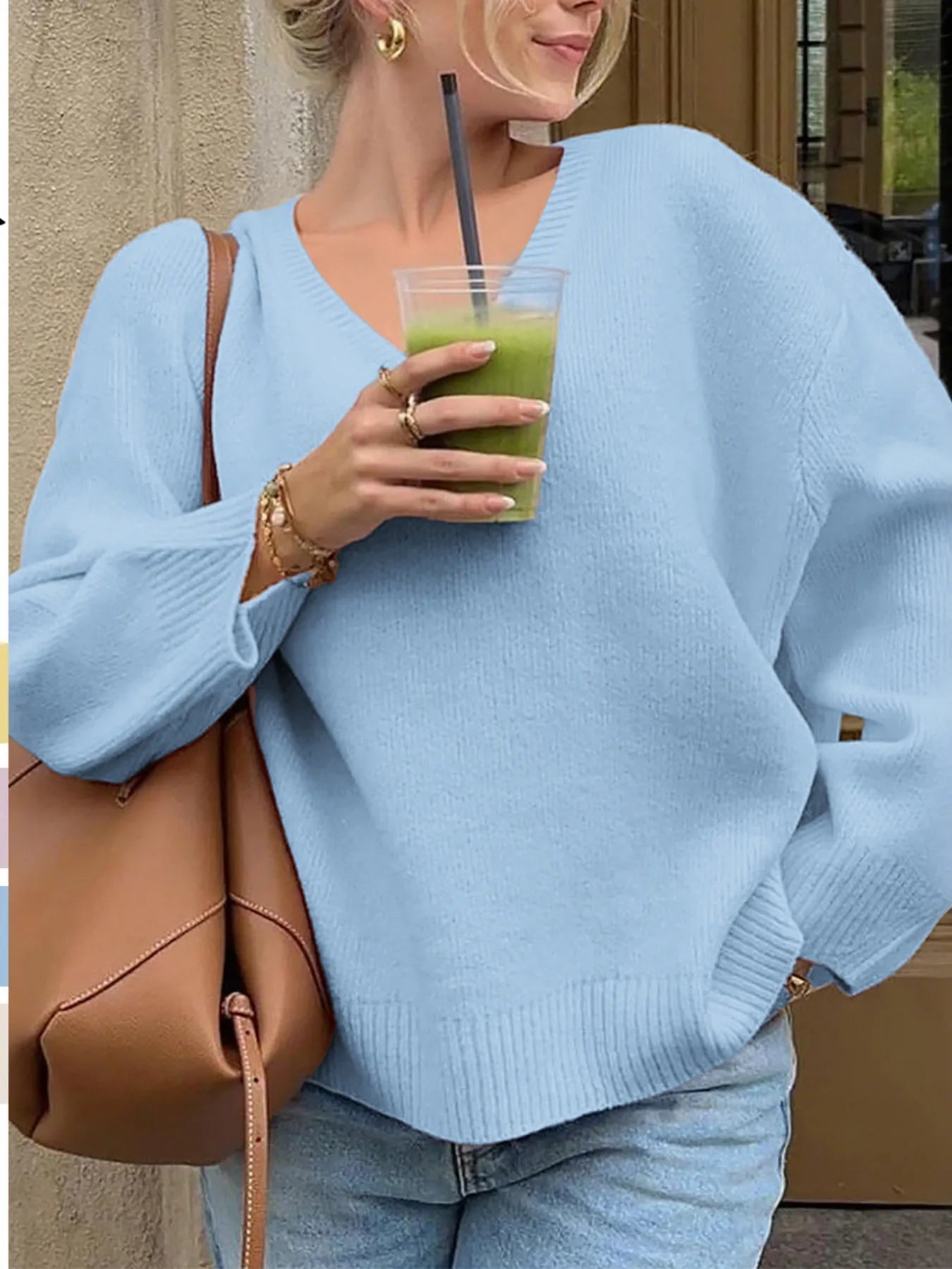 Back view of product with easy, flowy drape