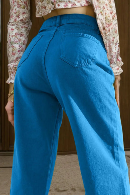 Wide Leg Jeans with Pockets - Rochelle's House LLC