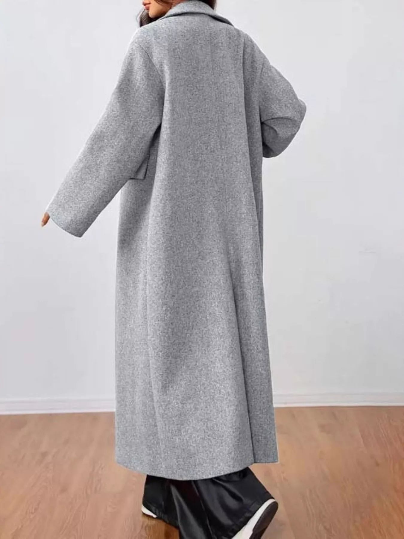 Wool - Blend Longline Overcoat - Rochelle's House LLC