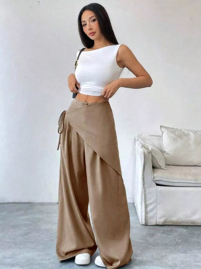 Wrap - Front Wide - Leg Pants - Rochelle's House LLC