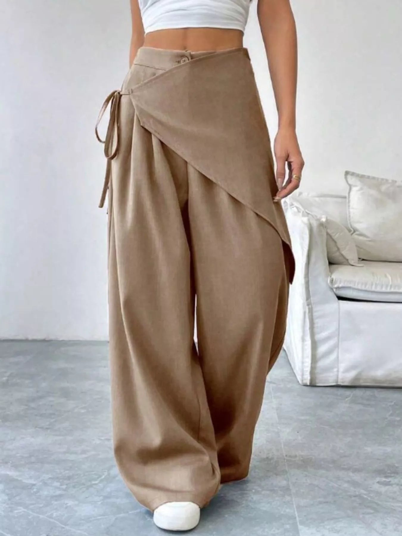 Wrap - Front Wide - Leg Pants - Rochelle's House LLC
