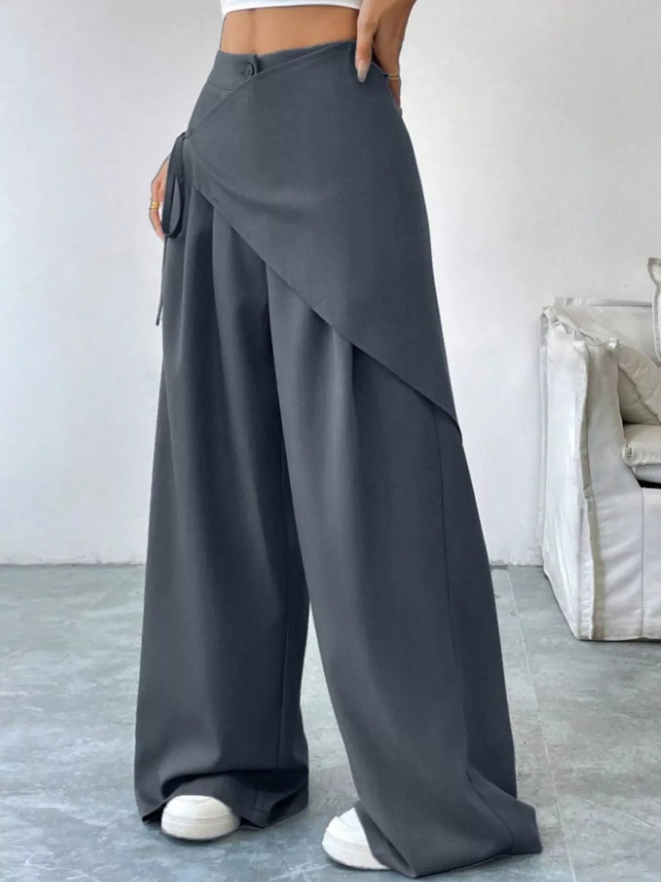 Wrap - Front Wide - Leg Pants - Rochelle's House LLC
