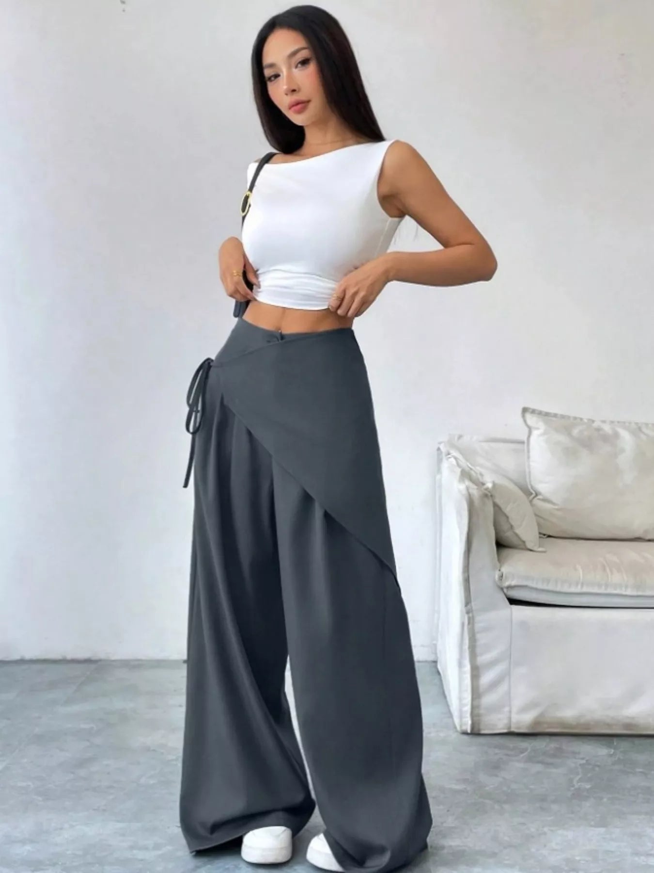 Wrap - Front Wide - Leg Pants - Rochelle's House LLC