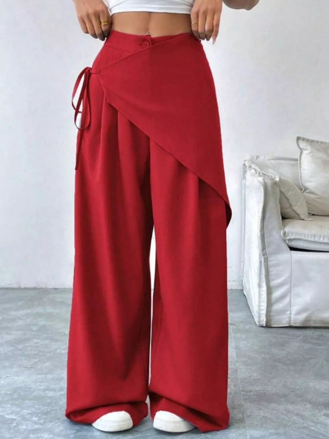 Wrap - Front Wide - Leg Pants - Rochelle's House LLC