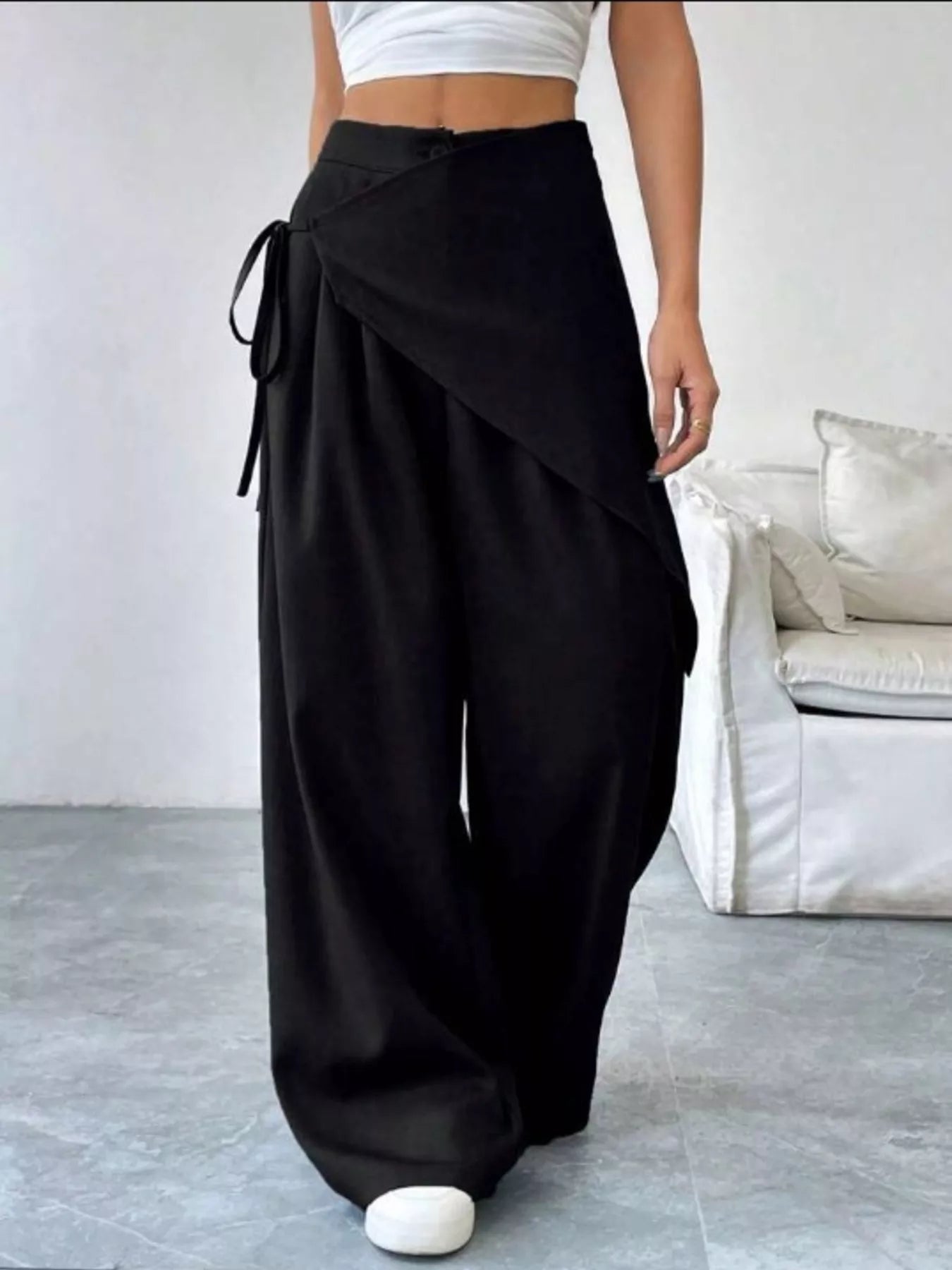 Wrap - Front Wide - Leg Pants - Rochelle's House LLC