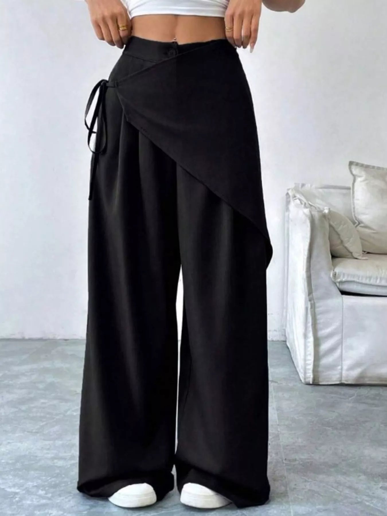 Wrap - Front Wide - Leg Pants - Rochelle's House LLC