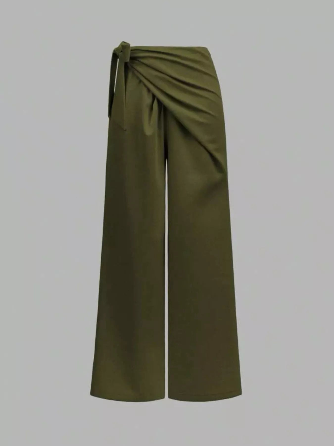 Wrap Waist Wide Leg Pants - Rochelle's House LLC