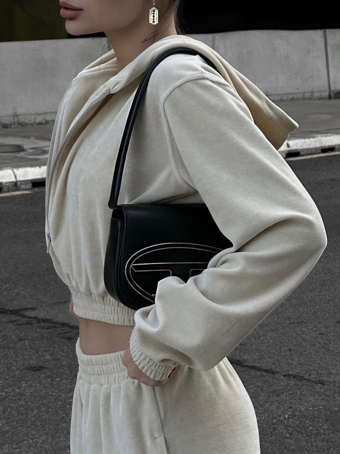 Lifestyle image of product styled for a chic daytime look