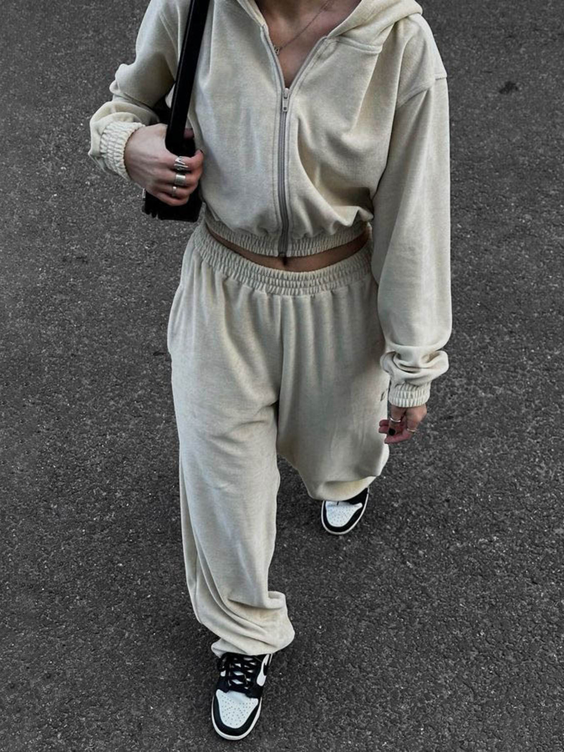 Lifestyle image of product styled for a chic daytime look