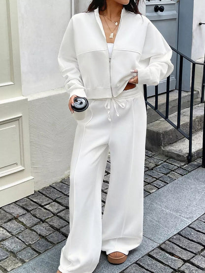 Zip Up Jacket and Pants Set - Rochelle's House LLC