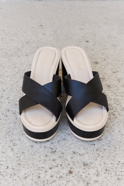 Weeboo Cherish The Moments Contrast Platform Sandals