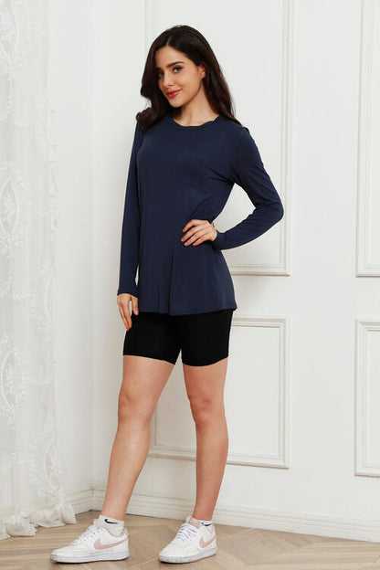 Chic Basic Bae Round Neck Long Sleeve Top