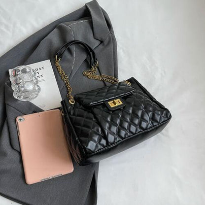 Black PU Leather Shoulder Bag