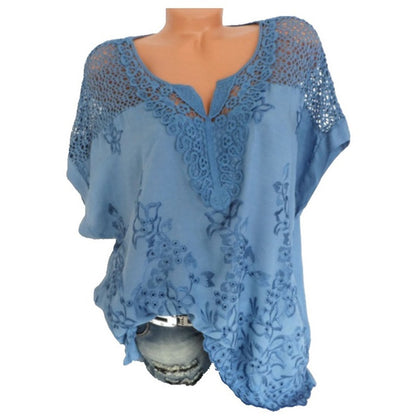 Summer Short Sleeve Women's Blouses