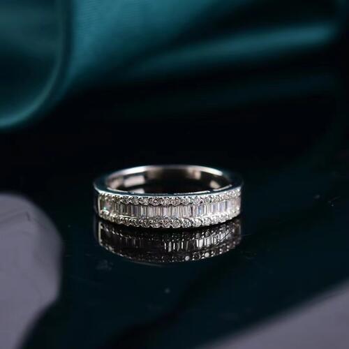 Moissanite 925 Single Layer S S Ring