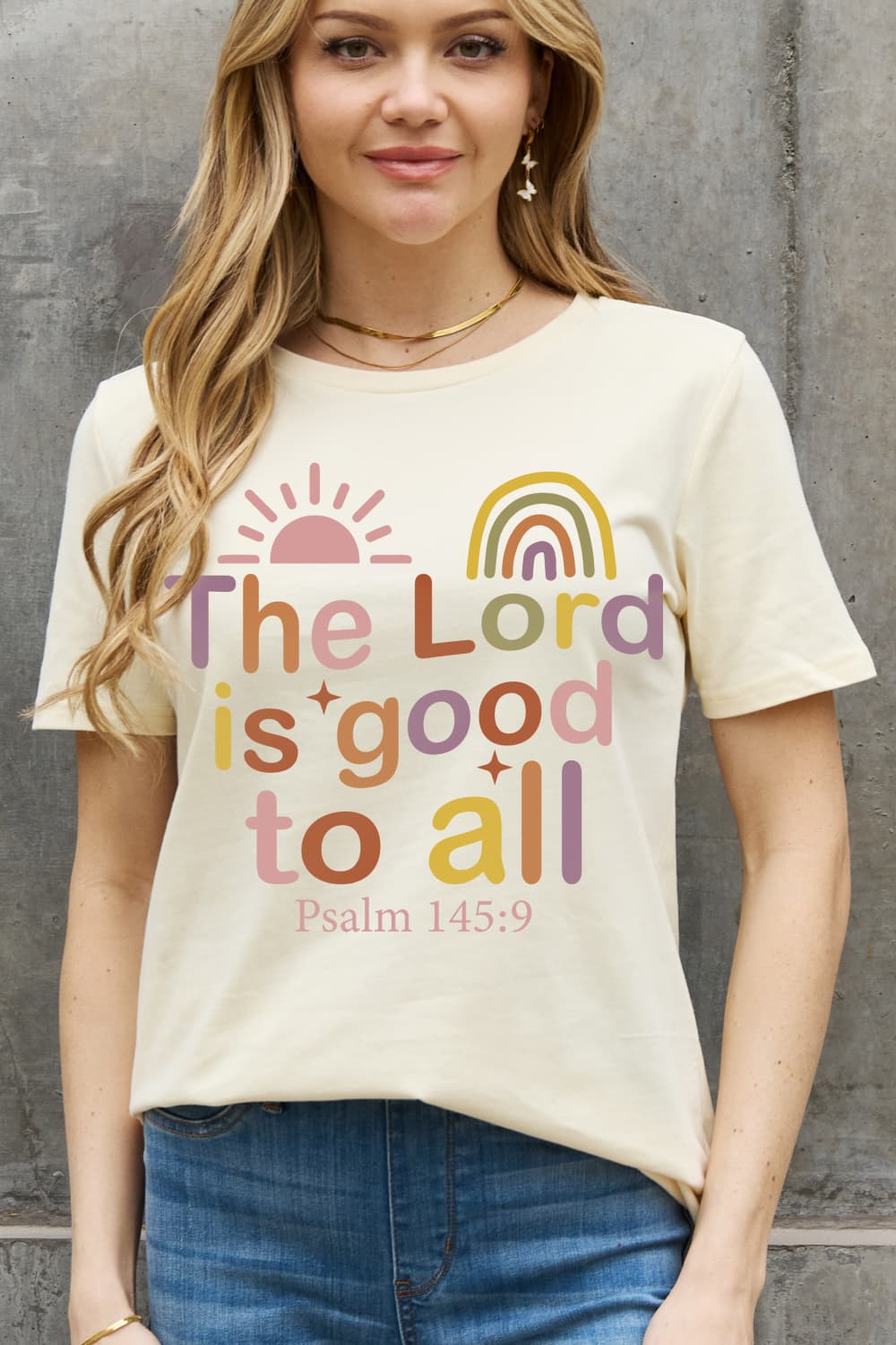 THE LORD IS GOOD TO ALL PSALM 145:9 Graphic Cotton Tee