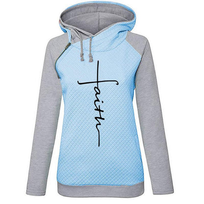 Women's Patchwork Faith Based Hoodie