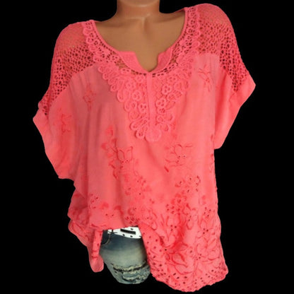 Summer Short Sleeve Women's Blouses