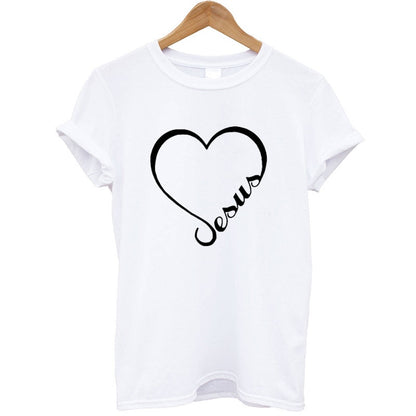 Love Heart Jesus Faith T Shirt