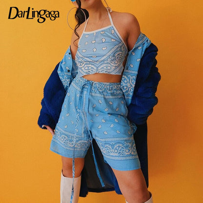 Darlingaga Vintage Ethnic Printed Women Shorts