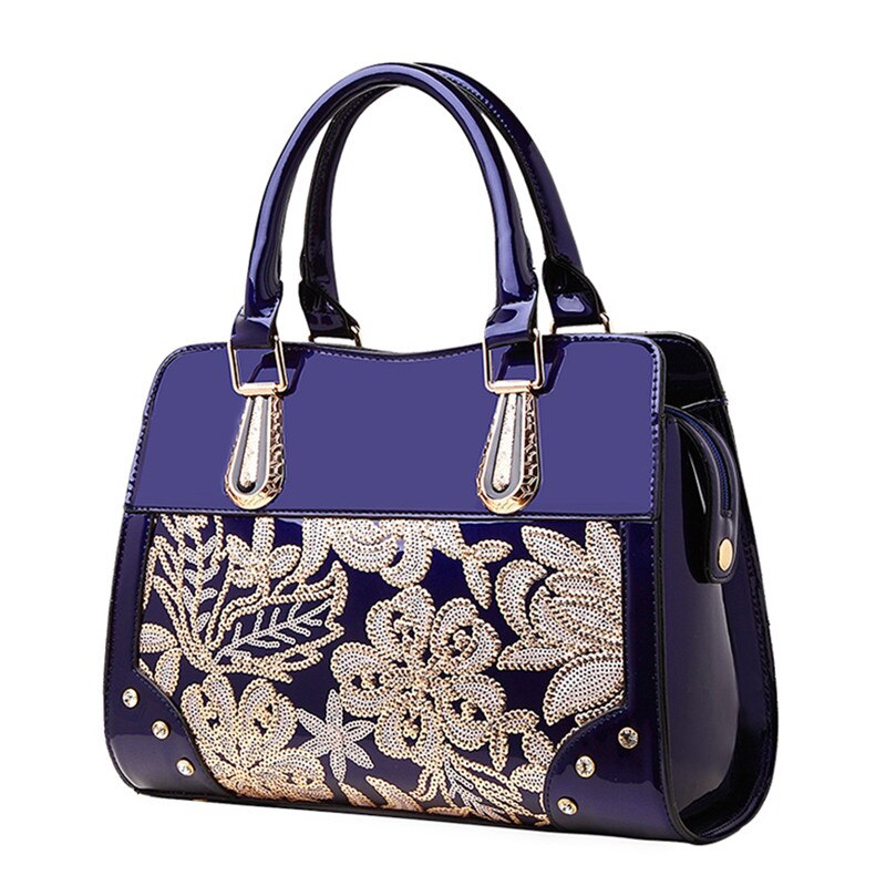 Glitter Sequin Flower Womens Handbags