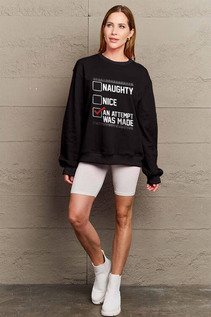 Simply Love Letter Graphic Long Sleeve Sweatshirt