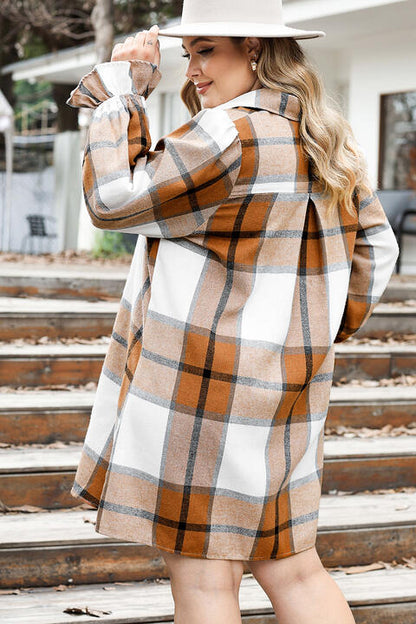 Ochre Plus Size Button Up Shirt Dress