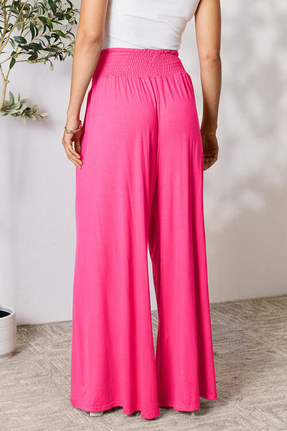 Double Take Smocked Wide Leg Pants