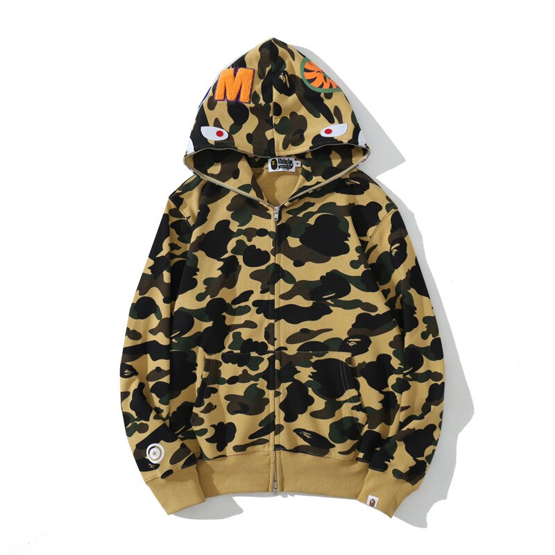 Kids/ Youth Anime Hoodie Shark Camo Full Zip