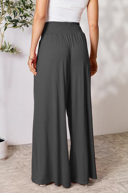 Double Take Smocked Wide Leg Pants