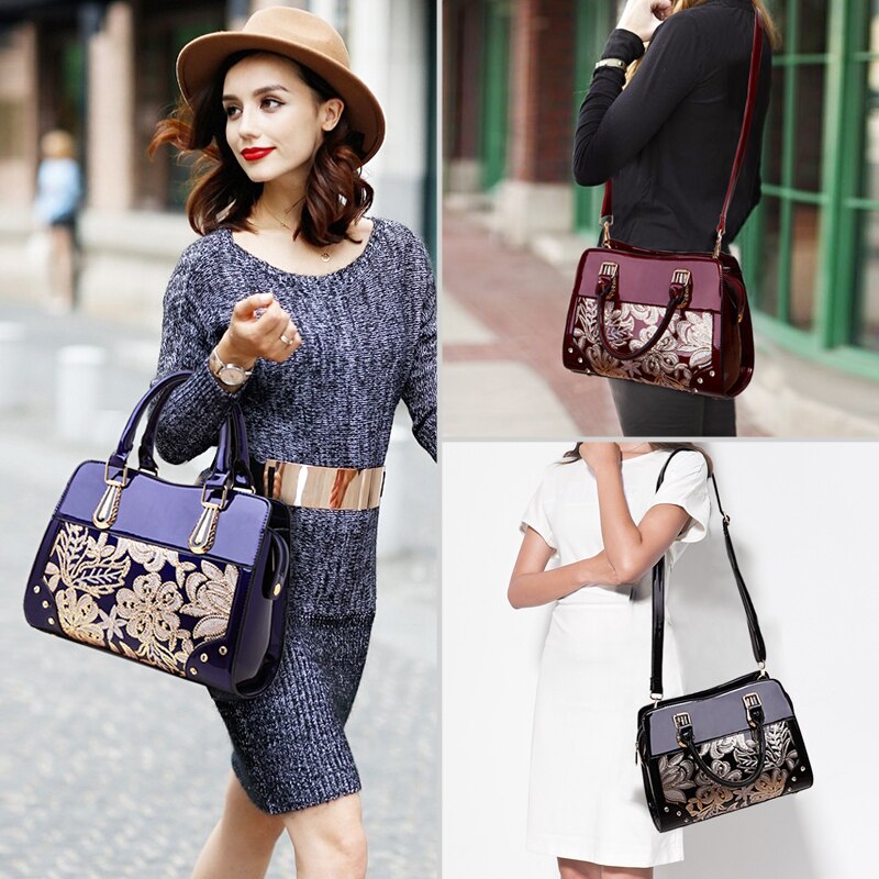 Glitter Sequin Flower Womens Handbags