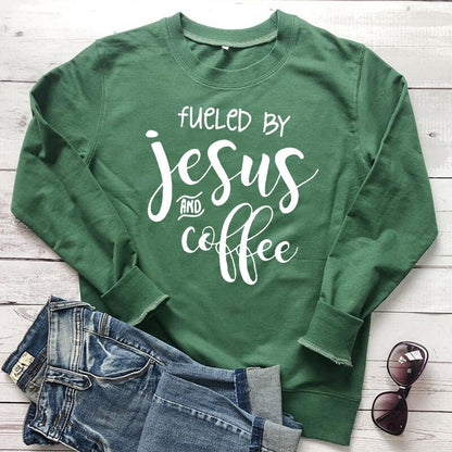 Women's Fueled By Jesus and Coffee Sweatshirt