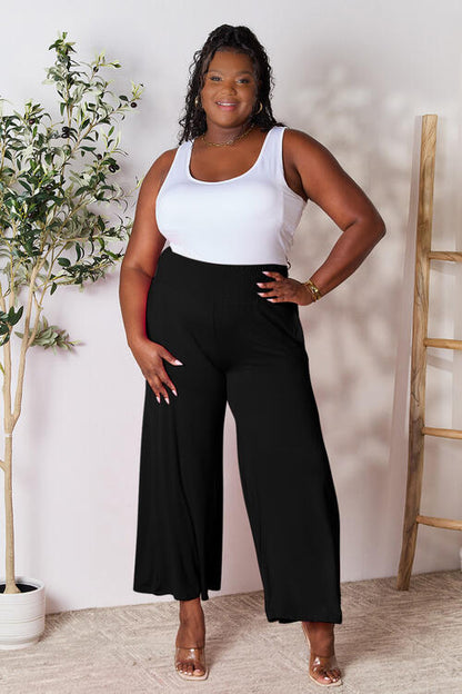 Double Take Smocked Wide Leg Pants