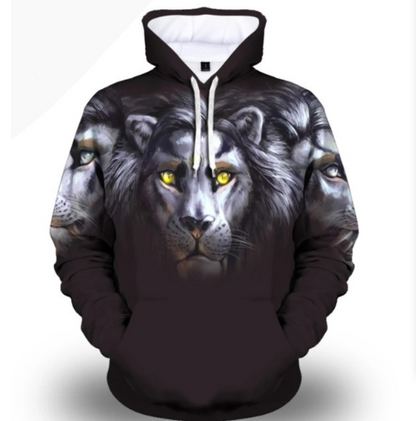 Lion - White Tiger Hoodies